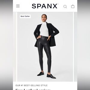 Spanx faux leather leggings